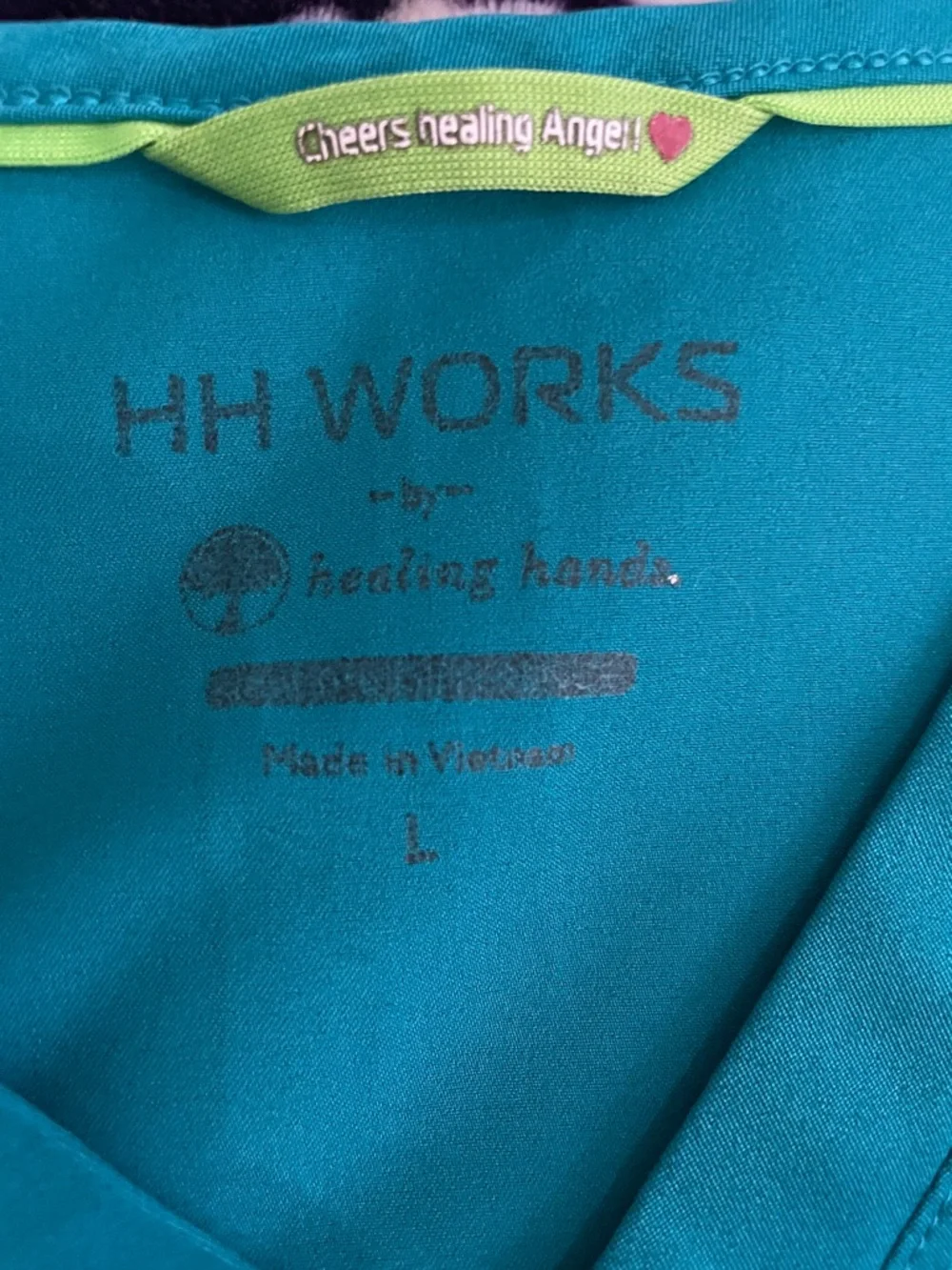 healing hands Teal Medical Scrub Top & Pants Set - Picture 2 of 7